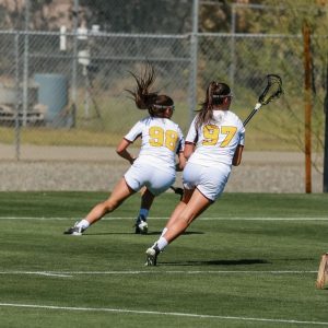 Gigi, left, and Bella Gaspar are difference-makers on the Arizona State women's lacrosse team. They are also one of two sets of twins on the squad. (File photo by Mac Friday/Cronkite News)