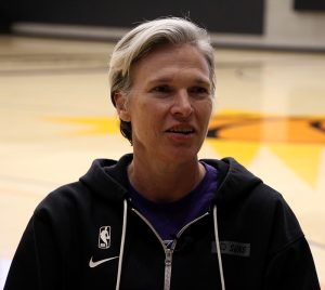 The Phoenix Mercury's Vanessa Nygaard was one of seven women head coaches at the end of the 2022 season, an increase from five in 2021. (Photo by Robert Crompton/Cronkite News)