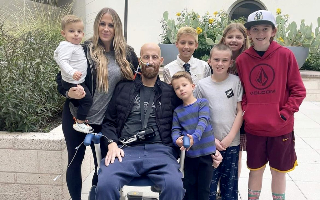 Jake Borup, who has six children, said he doesn’t “remember anything for about 40, 45 days” after he was admitted to the hospital following his heart attack. (Photo courtesy of Jake Borup)