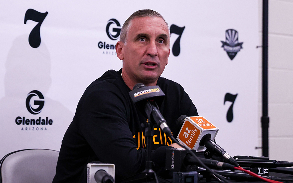 Arizona State coach Bobby Hurley is taking his team on an offseason trip to Europe. He hopes the journey will be a bonding experience for his returning players and new recruits in this challenging era of college basketball coaching. (Photo by Joey Plishka/Cronkite News)