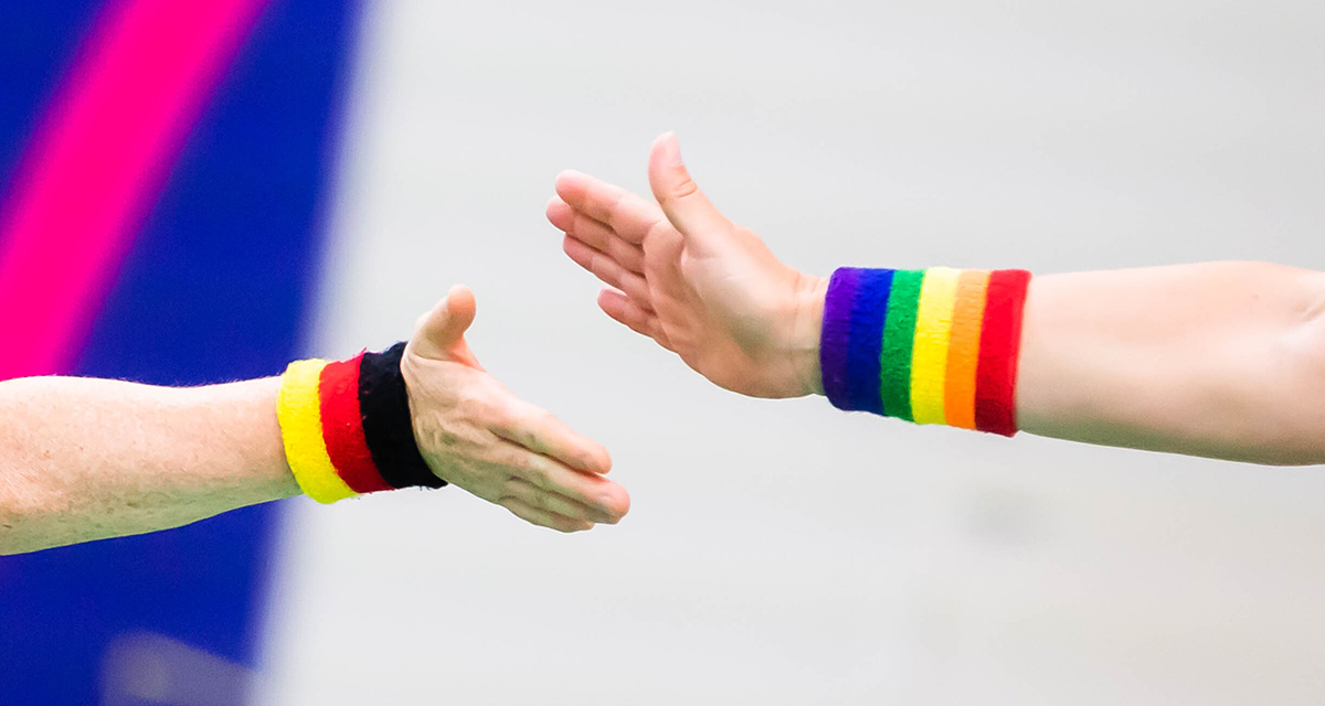 Inclusive adult sports leagues provide a safe space for the LGBTQIA+ community to compete without discrimination, bullying and harassment. (Photo by Christoph Soeder/picture alliance via Getty Images)
