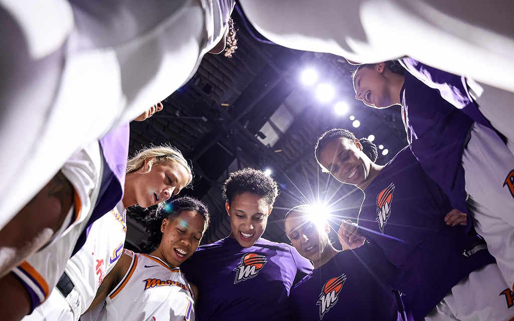 The Phoenix Mercury enter Tuesday's game against the Dallas Wings riding a five-game skid after Saturday's loss to the Seattle Storm. On Sunday, Nikki Blue replaced Vanessa Nygaard as interim coach. (Photo by Steph Chambers/Getty Images)