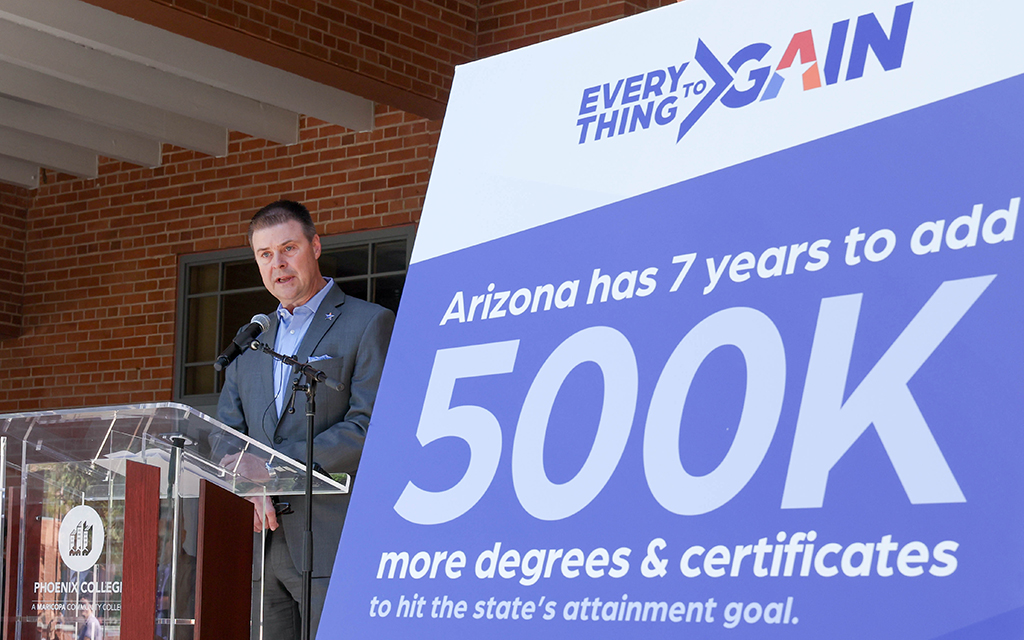 Rich Nickel, president and CEO of Education Forward Arizona, has spent nearly 30 years helping students with financial need achieve their education goals. (Photo by Evelin Ruelas/Cronkite News)