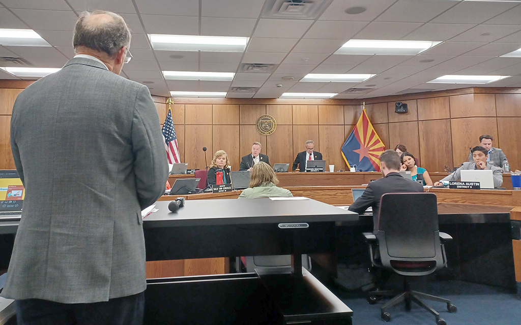 The Joint Legislative Ad Hoc Committee on Freedom of Expression at Arizona's Public Universities holds its first meeting on July 18, 2023. The discussion focused on an incident at Arizona State University. (Photo by Ole Braatelien/Cronkite News)