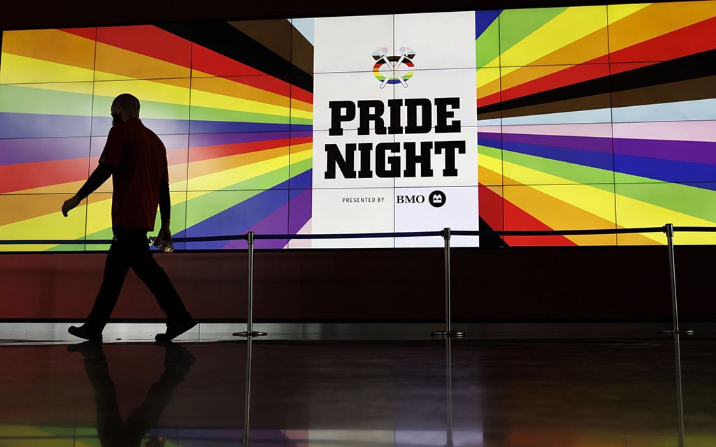 In the face of challenges, courageous athletes and advocates unite under the rainbow banner and remain determined to make Pride Night an enduring symbol of equality and progress in the world of sports. (Armando L. Sanchez/Chicago Tribune/Tribune News Service via Getty Images)