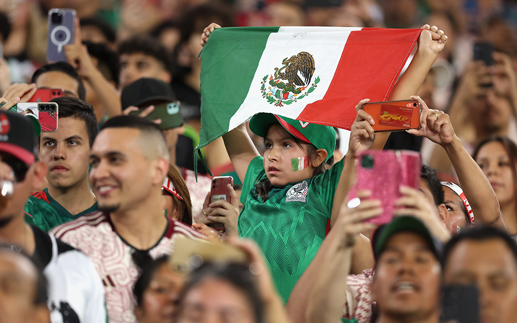 Fans of Mexico’s men’s national team represented a large portion of the crowd when the team played Haiti Thursday night for the CONCACAF Gold Cup at State Farm Stadium. Mexico won, 3-1. (Photo by Christian Petersen/Getty Images)