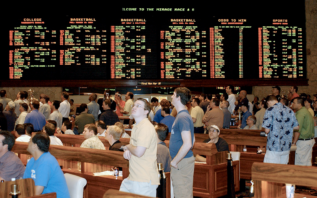 A surge in younger sports bettors has been observed, with individuals in their 20s and 30s showing a growing interest in the world of sports gambling. (Photo by Getty Images/Bob Riha, Jr.)