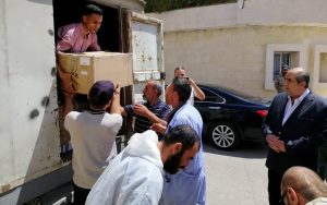 Trucks of donated medical supplies that were distributed by Project C.U.R.E. Phoenix are being distributed for use in Syria. (Photo courtesy of Project C.U.R.E.)