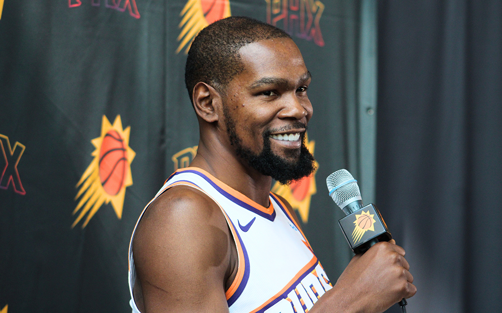 Kevin Durant's relentless pursuit of excellence and his impact on the team's preparation are making a definitive difference in the Phoenix Suns' preparation for the 2023-24 NBA season. (Photo by Bennett Silvyn/Cronkite News)