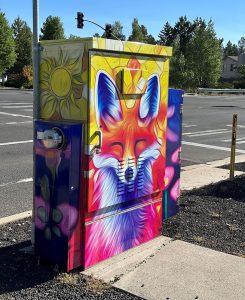 “A Fox” traffic cabinet art wrap by Joel Geist. (Photo courtesy city of Flagstaff)