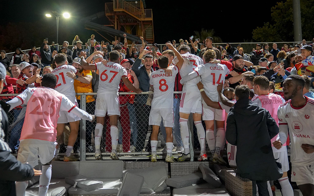 Standing on the brink of their first title, Phoenix Rising FC's postseason journey to the USL Championship Final is a tale of upsets. (Photo courtesy of Phoenix Rising FC)