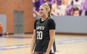 Laura Erikstrup, a 6-foot-2 forward, took her talents to the University of San Diego after starring at Beaverton High School before transferring to Grand Canyon University. (Photo by Griffin Greenberg/Cronkite News)