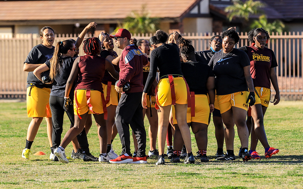Arizona's girl's flag football coaches emphasize the importance of offering equal opportunities to female athletes in the state's school system. (File photo by Susan Wong/Cronkite News)