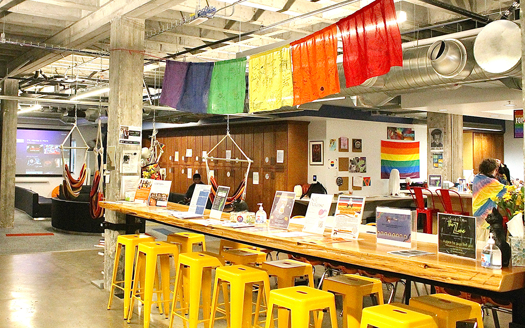 One·n·ten, a nonprofit organization, operates a center in downtown Phoenix for LGBTQ+ youth, offering safe, inclusive spaces and resources for young people to be themselves. (Photo by Oakley Seiter/Cronkite News)
