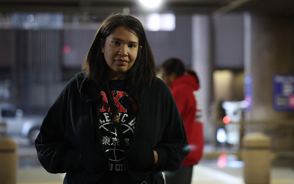 Jasmine Glass has worked with SSP America on and off since 2019 and alleged discriminatory practices. (Photo by Marnie Jordan/Cronkite News)
