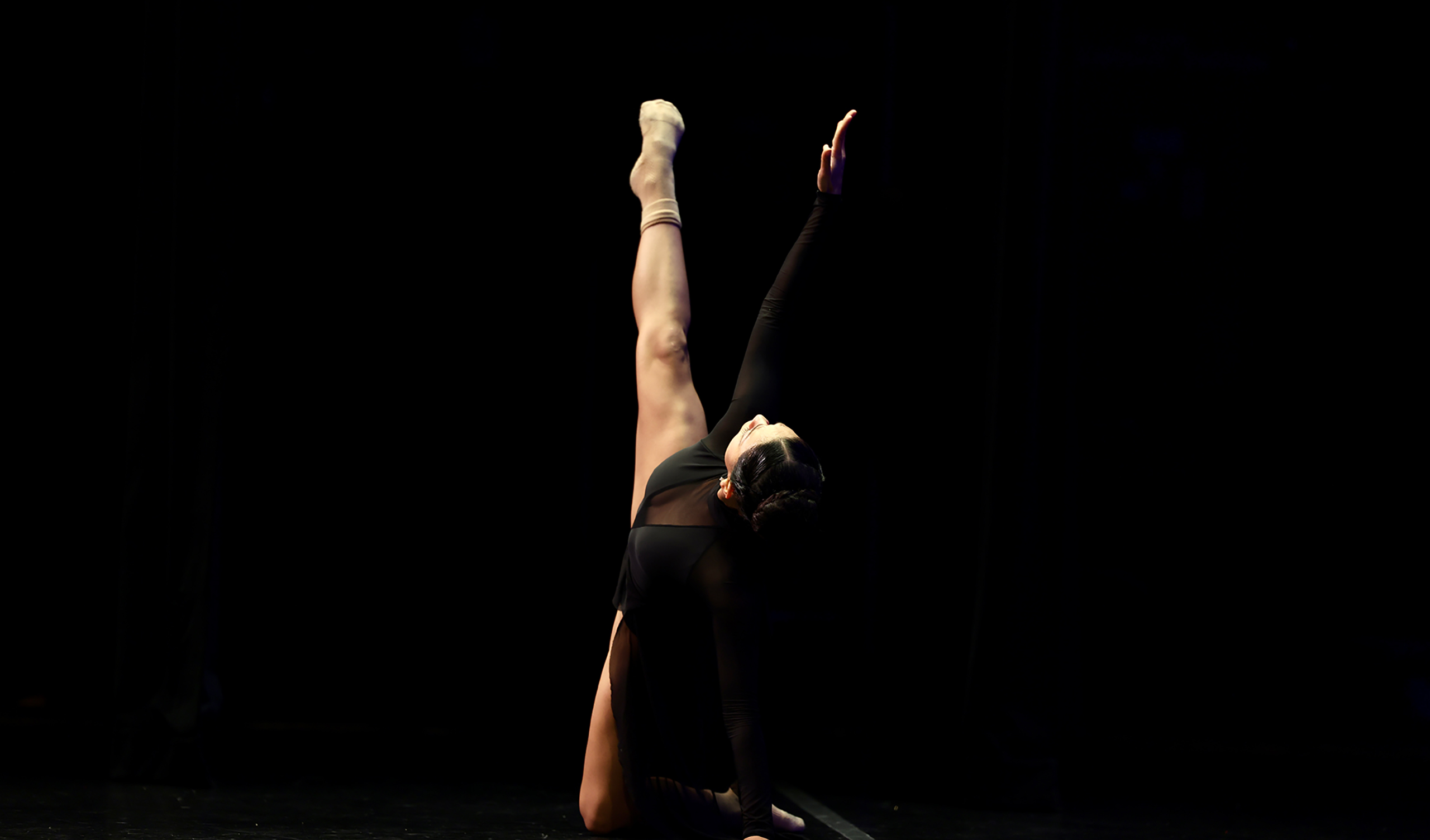 Betzy Martinez, 19, performs at the Youth America Grand Prix international student ballet scholarship competition on Feb. 10, 2024. (Photo by Marnie Jordan/Cronkite News)
