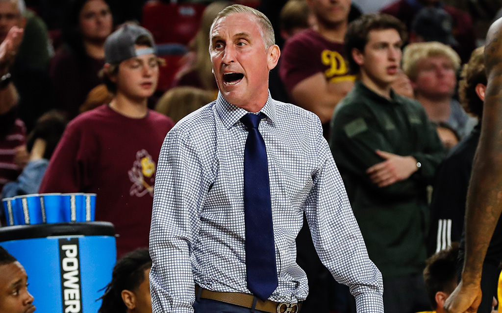 ASU men's coach Bobby Hurley emphasizes the importance of a supportive home crowd to lift spirits and turn the tide during this week's two-game homestand. (Photo by Kevin Abele/Icon Sportswire via Getty Images)