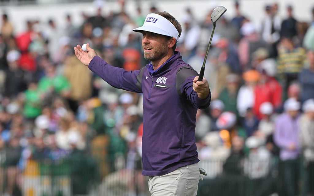 Jesse Mueller, who has 24 career wins under his belt, proves he can thrive through the chaos of the WM Phoenix Open crowd. (Photo by Octavio Passos/Getty Images)