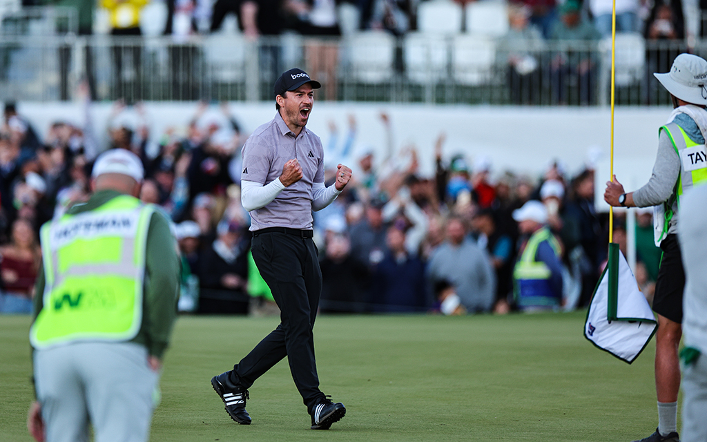 Canadian golfer Nick Taylor clinches a dramatic victory to cap a chaotic yet thrilling week at the WM Phoenix Open. (Photo by Ethan Briggs/Cronkite News)