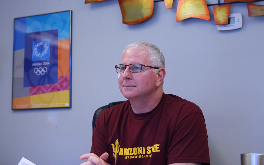 Arizona State swimming and diving coach Bob Bowman is delighted at the thought of his team possibility winning the program’s first national championship. (Cronkite News file photo)