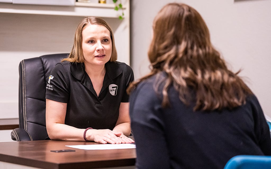 CARE 7 Victim Services Coordinator Anastasia Stinchfield leads Tempe’s Victim Services team, which is expanding with the addition of a specialized human trafficking advocate. (Photo courtesy of the city of Tempe)