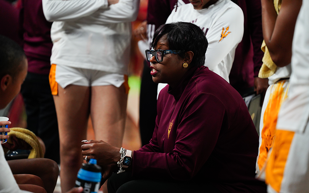 Arizona State coach Natasha Adair is one of the founders of Black Coaches United, which has a goal of helping to foster more diverse, equitable and inclusive environments in sports. (Photo by Emma Jeanson/Cronkite News)