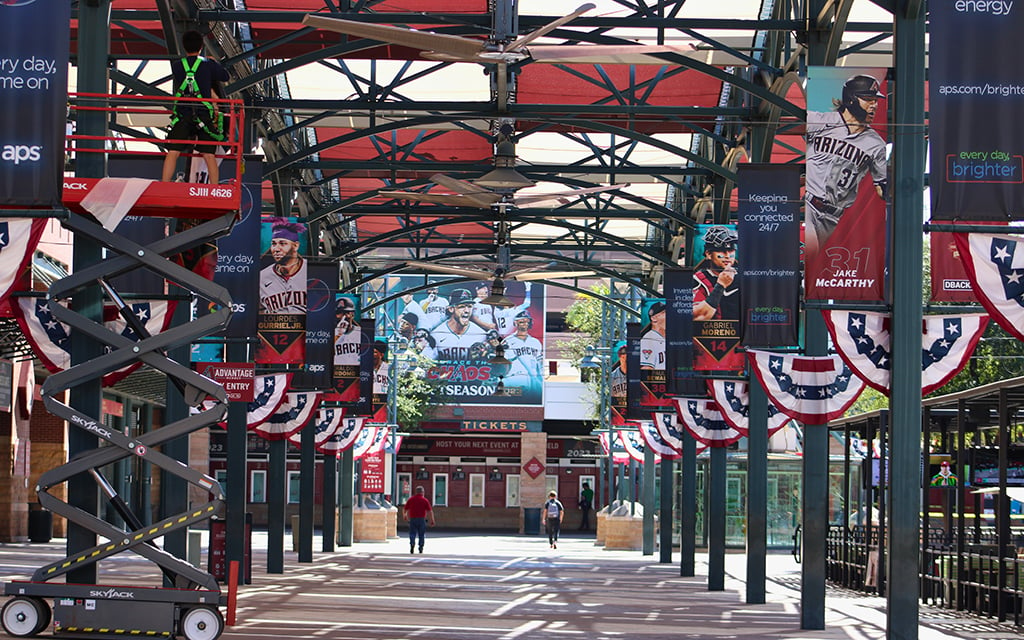 Chase Field will sports new lights and a new sound system as well as a variety of unique food items. (Photo by Bennett Silvyn/Cronkite News)