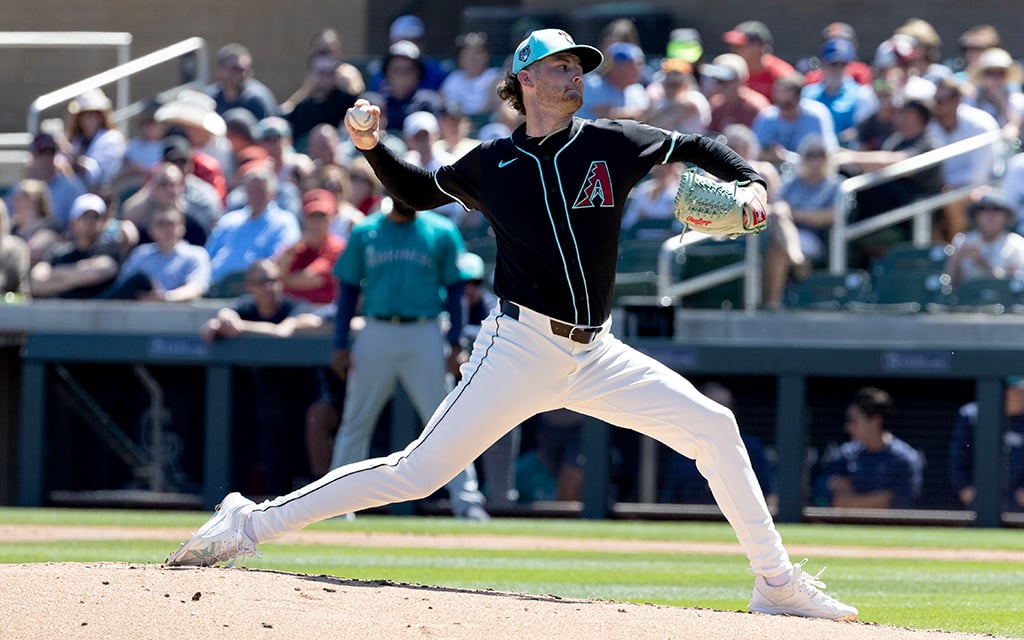 Overcoming past struggles, Arizona Diamondbacks pitcher Ryne Nelson secures a spot in the rotation but struggled in his first start Monday against the New York Yankees. (Photo by Joe Eigo/Cronkite News)