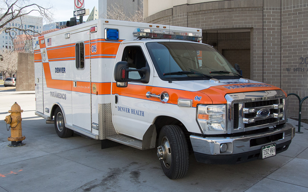 An ambulance in Denver, Colorado photographed on March 14, 2013. (Photo by Mark Mauno)