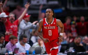 In nine straight elimination games, dating back to the ACC tournament, DJ Horne is the second-leading scorer for the Wolfpack at 15.2 points per game. ((Photo by Andy Hancock/NCAA Photos/NCAA Photos via Getty Images)
