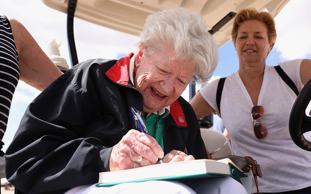 Marilynn Smith, one of the 13 founders of the LPGA, helped grow the women's game through her 21 tournament victories and tireless promotion of the sport. (Photo by Gregory Lee/Fairfax Media via Getty Images)