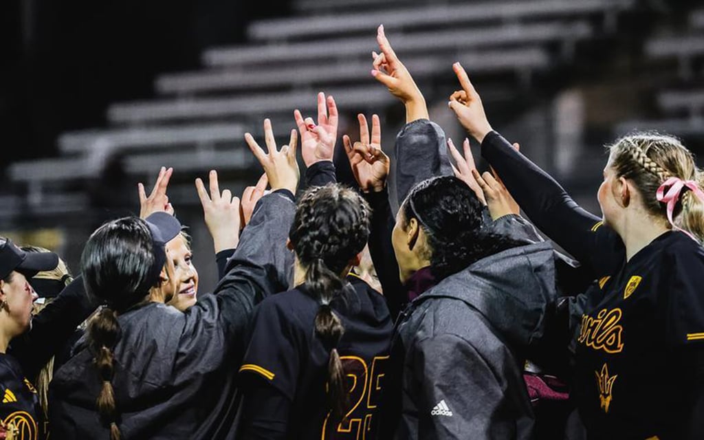The ASU softball team embraces NIL opportunities as part of its commitment to maximizing potential both on and off the field. (Photo courtesy of Sun Devil Athletics)