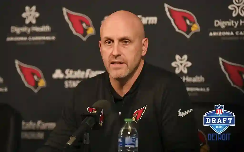 Arizona Cardinals GM Monti Ossenfort is focused on finding "good players" and "good people" through the 2024 NFL Draft to build the team back into a contender. (Photo courtesy of Caitlyn Epes/Arizona Cardinals)