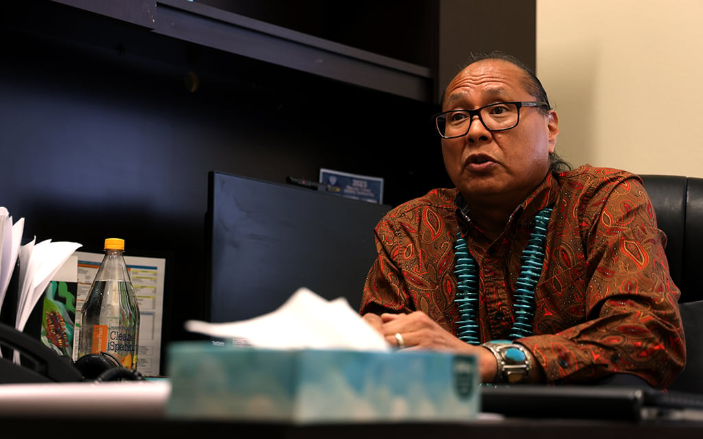 Dr. Richard Laughter incorporates traditional Native methods into his psychiatric practice. “You can only do so much for their mental health if you’re just using meds and short therapy sessions,” he said. (Photo by Kevinjonah Paguio/Cronkite News)