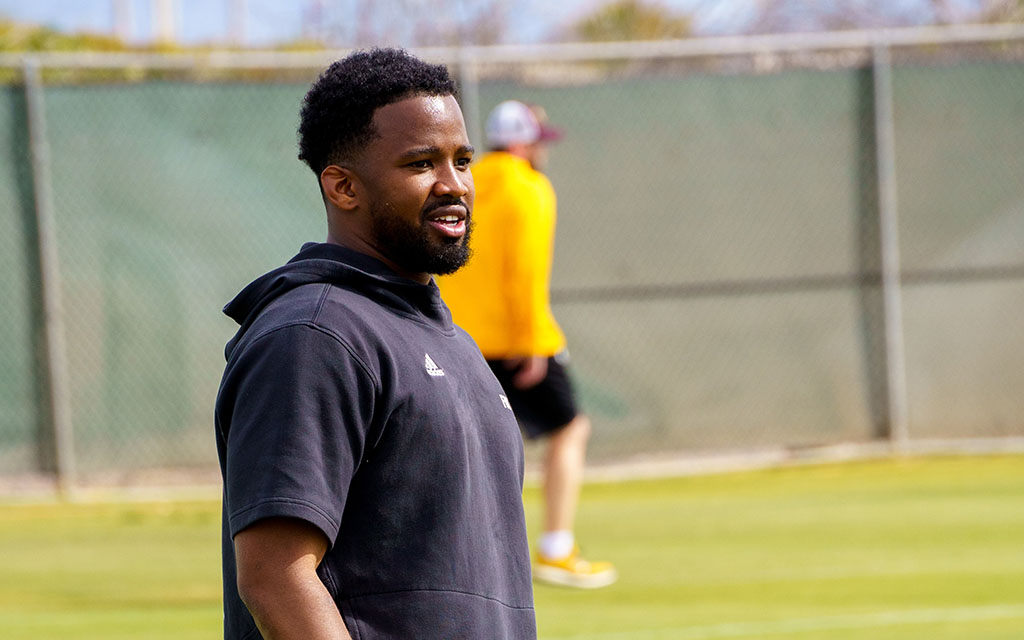 Ra’Shaad Samples, a popular wide receivers coach at Arizona State, has left for the Oregon Ducks and will serve as an assistant head coach. (Photo courtesy of PHNX Sports)