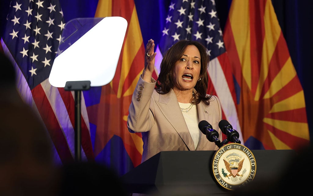 Harris, Arizona Democrats seize on abortion ban to blast Trump, GOP