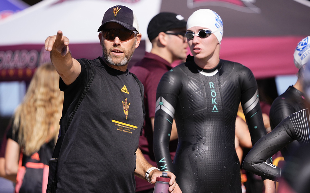 Under Cliff English's leadership, the ASU triathlon program has captured an NCAA-record seven consecutive national titles since the team's inception in 2015. (Photo by Peter Vander Stoep/Photography AZ)
