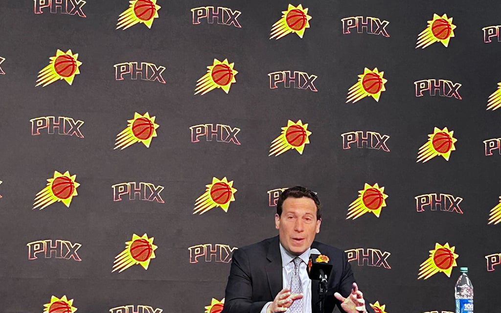 Although he was disappointed in how the Phoenix Suns’ finished the season, owner Matt Ishbia said he remains confident about the future. (Photo by Huston Dunston/Cronkite News)