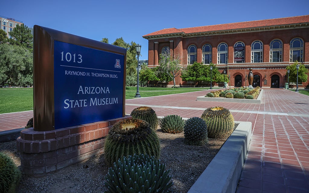 The Arizona State Museum at the University of Arizona in Tucson is the oldest and largest anthropological facility in the Southwest, founded in 1893. (Photo by Christopher Lomahquahu/Cronkite News and the Howard Center for Investigative Journalism at ASU)
