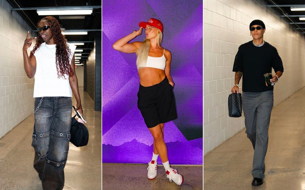 Kahleah Copper, Sophie Cunningham and Natasha Cloud showcase their pregame styles before the Phoenix Mercury's matchup on June 18. (Photo courtesy of Phoenix Mercury)