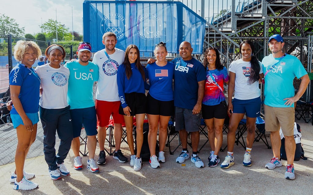 The Team USA track and field medical staff, including athletic trainers, physical therapists, and dietitians, work tirelessly to ensure the health and safety of athletes throughout the competition and beyond (Photo by Savannah Bowie/Special for Cronkite News)