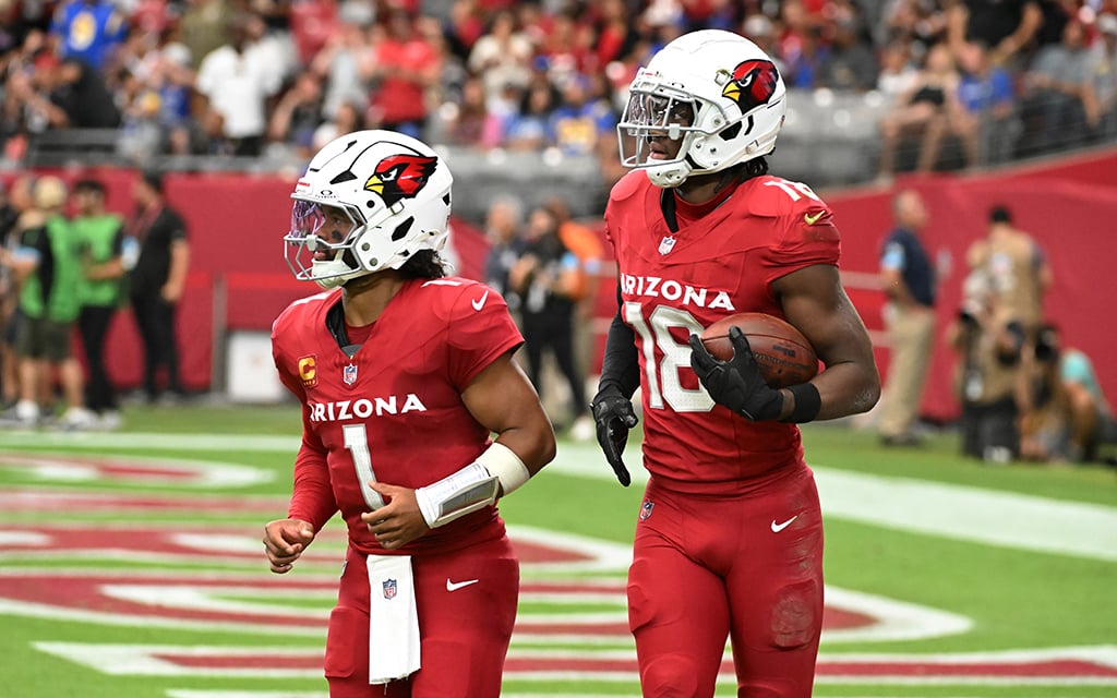 ‘One of the best’: Cardinals praise performances of Kyler Murray, Marvin Harrison Jr. in blowout win