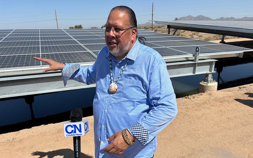 Gila River Indian Community solar panel-over-canal project powers up on a hot October day